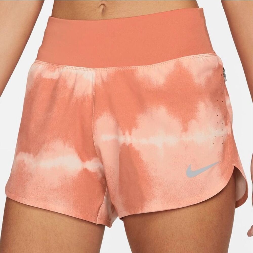 Nike Eclipse Running Shorts 3" Women's Dri- Fit Training Lined Shorts Orange XS